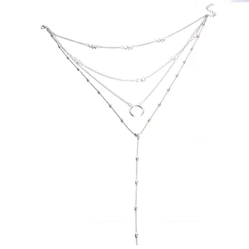 Korejski nakit ogrlica Boem privjesak u obliku Slona i Mjeseca Laminirano ogrlica Punk-ogrlica Donje ogrlica na veliko