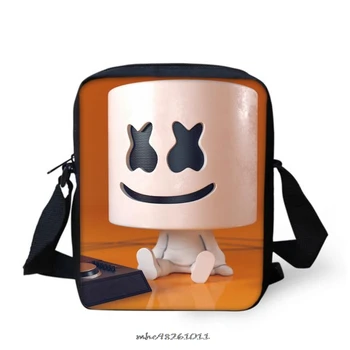Slatka grafike Marshmello Mini-torbe-poruke Za žene Svakodnevni torba na rame za putovanja za djecu, Svakodnevna školska torba s ventilima