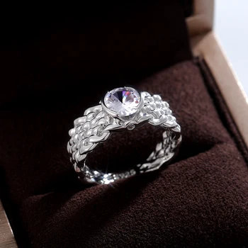 CAOSHI Trendi ženski angažman prstenje s jednim sjajnim Kristalno Twist Dizajn Prstena na prst Stilski nakit Fin pribor za zaruka
