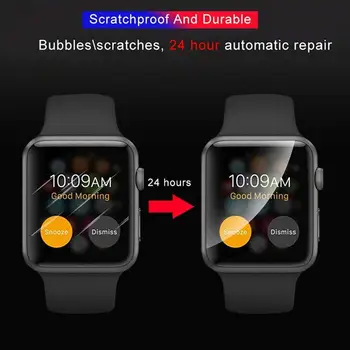 Meka zaštitna folija za zaslon Apple watch 6 5 4 44 mm 40 mm serija Iwatch 3 2 1 42 mm 38 mm, Meka zaštitna folija 9D Zaštitna potpuna pokrivenost